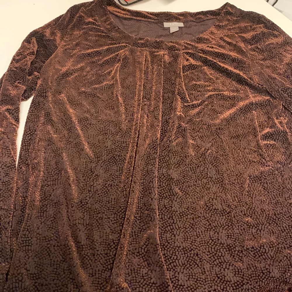 J jill long sleeve blouse size m